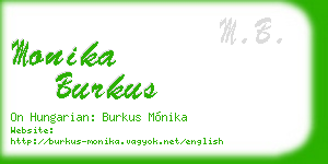 monika burkus business card
