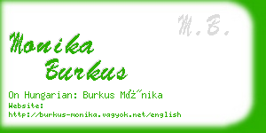 monika burkus business card